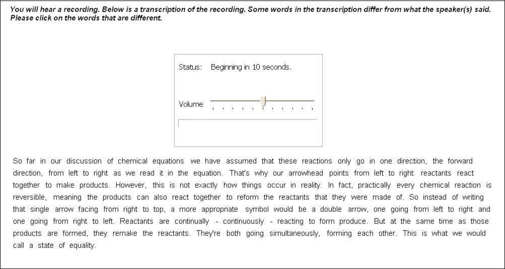 PTE听力Highlight incorrect words1